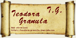 Teodora Granula vizit kartica